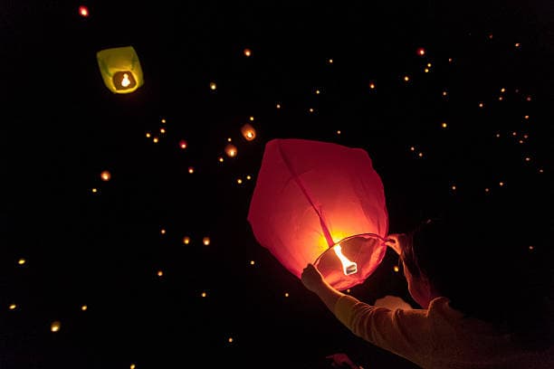 Lampion di Candi Borobudur